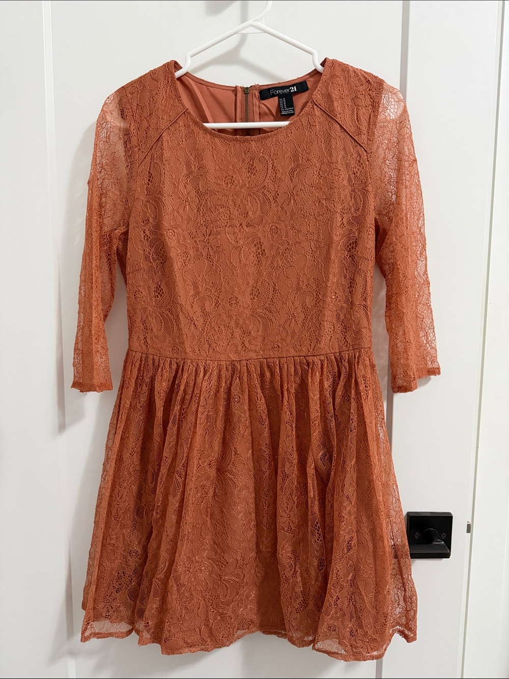 Forever 21 Women’s Rust Lace A-Line Dress